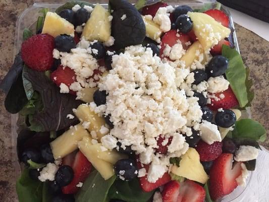 Summer salad with feta cheese