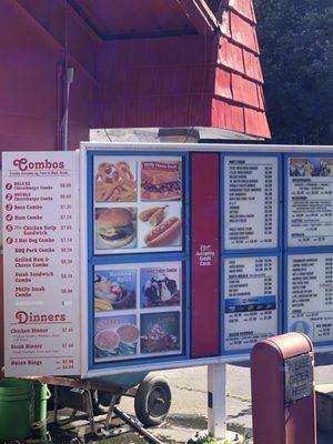 Drive thru menu!