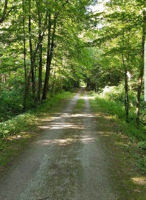 The trail is more domesticated in Oakland County.