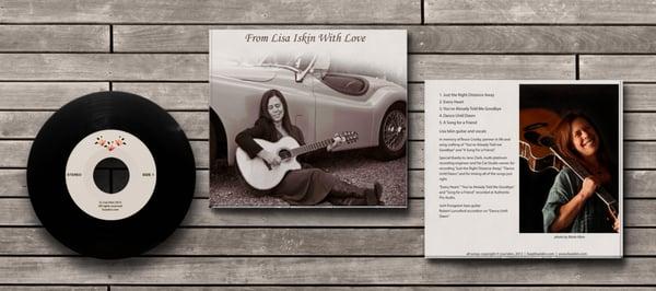 EP cover and disc design for Lisa Iskin, singer/songwriter--by Web People Media.