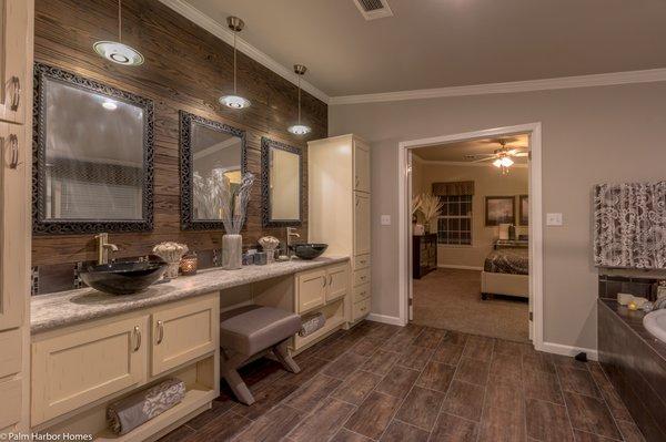 Stunning master bath and bedroom in Palm Harbor's La belle model.