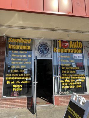 SaveGuard Insurance Store Front, San Lorenzo, CA.