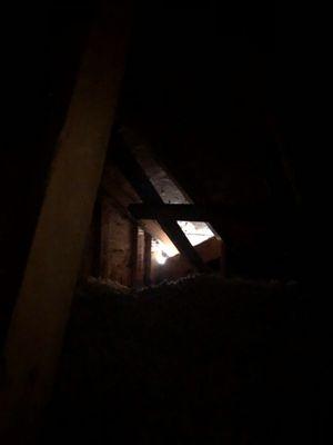 Hole in attic