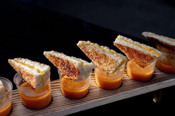 Grilled Cheese w/ Heirloom Tomato Soup (vegan option available)