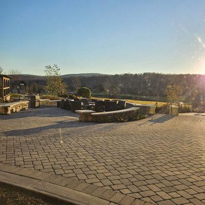 Outdoor fire pit area