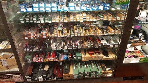 Our knife collection is comprised of well known brands. We have Benchmade, CRKT, Kershaw and other MADE IN AMERICA brands.