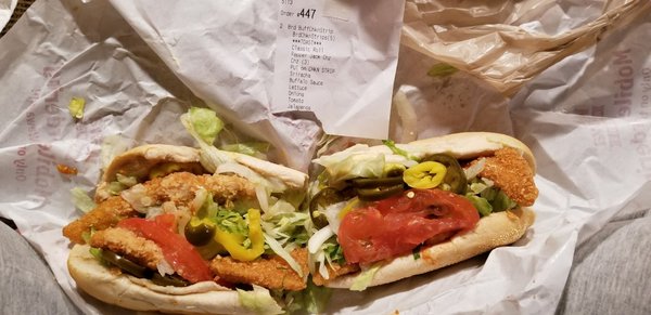 Receipt shows that I requested two sauces. The other sandwich doesn't even have tomatoes.