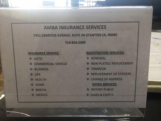 Amba Insurance Services