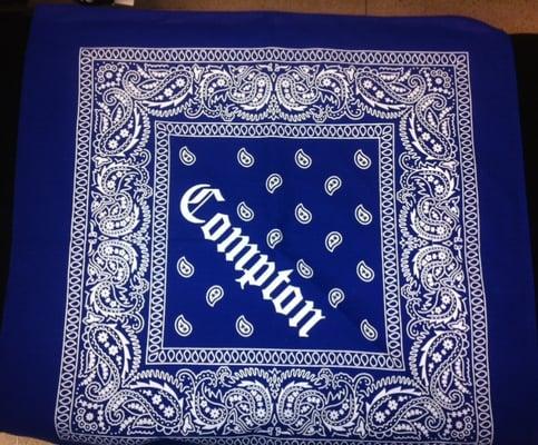 Compton bandana's: blue, pink, red