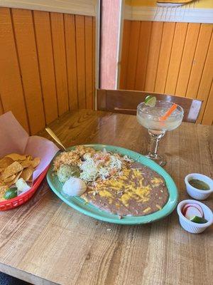 Enchiladas, margarita