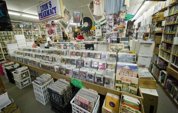 Wide shot of the main store interior