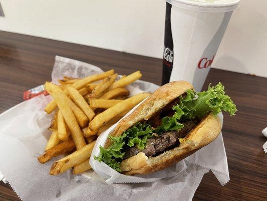 Cheeseburger with fries combo