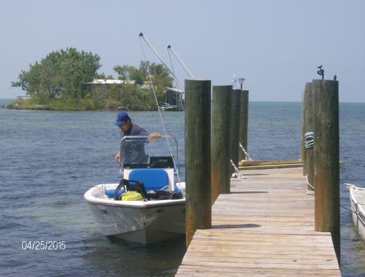 The dock where you park your car, get in your boat and get to your island.