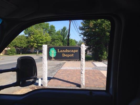 Landscape depot entrance sign