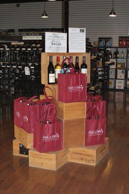 Our "wine club"... a special selection of 6 wines in a reusable bag