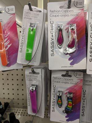 Colourful nail clippers