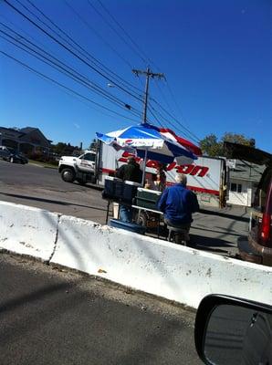 The hotdog cart