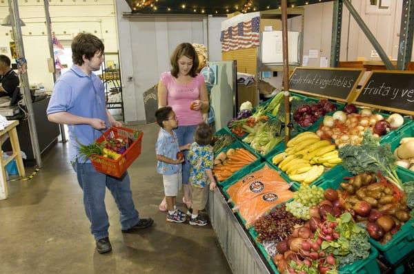 Fresh fruits and vegetables are available daily.