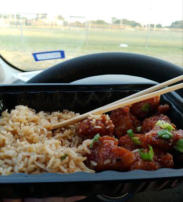 General Chicken and fried rice.