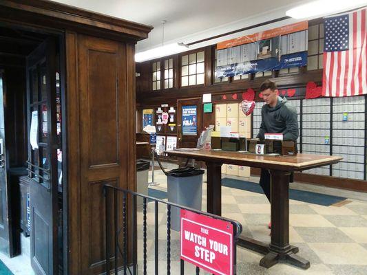 They kept most of the original woodwork in here. Thank goodness!