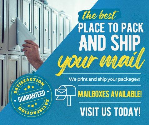 Private mailboxes available! Best rates in town!