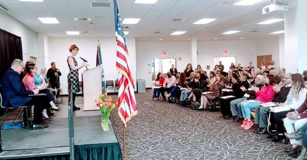 Today we held a naturalization ceremony at the library and welcomed 50 new US citizens.