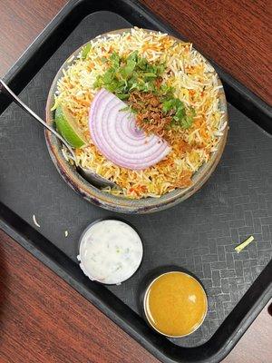 Chicken 65 biryani