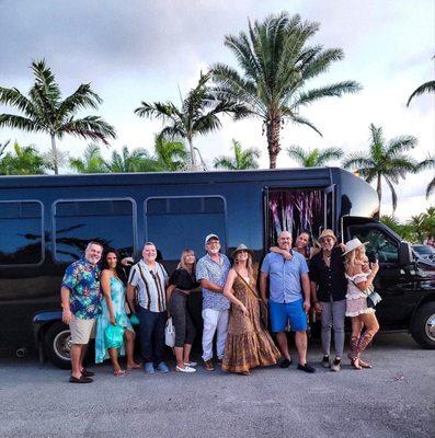 Ford e450 Party Bus, birthday celebration at Schnebly Winery