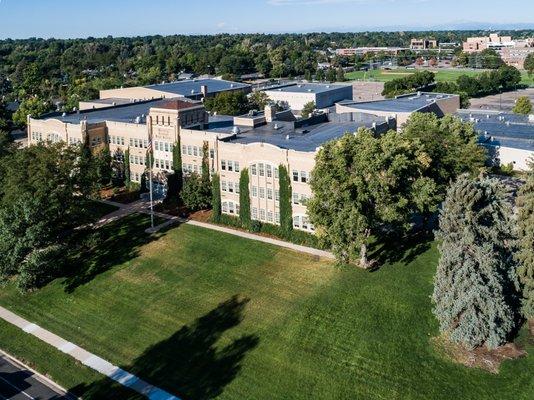 Greeley central High school. Aerial view.