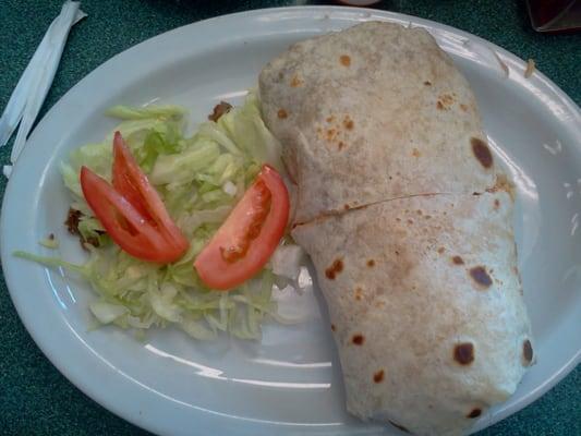 Grilled chicken burrito