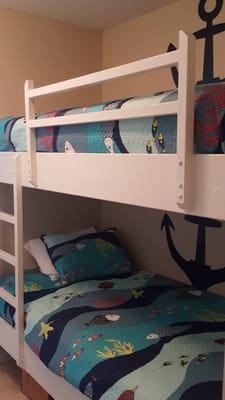 Cute bunk beds and a master bedroom