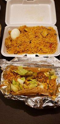 Biryani and kati roll