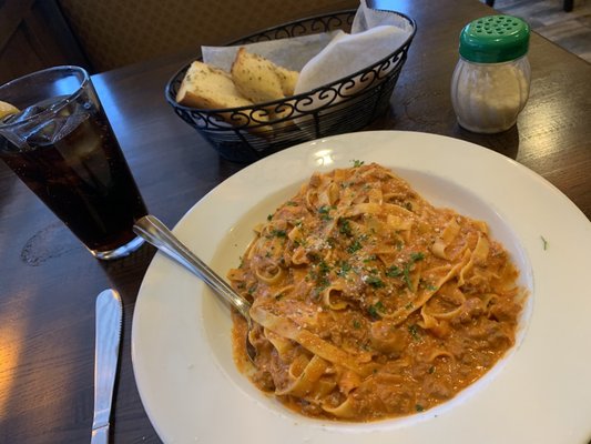 Fettuccine with Bolognese sauce