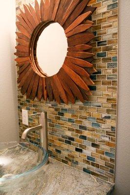 Modern rustic powder room