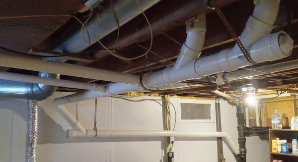 Reimer (All Star) put in all new PVC to replace 75 year old copper piping.