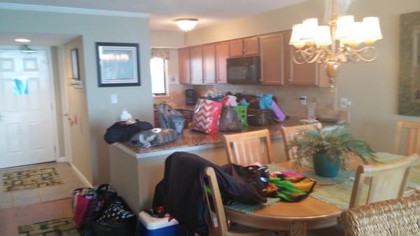 Kitchen and dining..(excuse our mess)