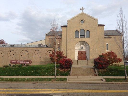 The front doors of our church are located at 129 S. Union Street, across from the former Central Hower High School and University of Akron.