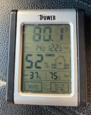 The last 7 days the high temp was 122 degrees inside my storage unit.