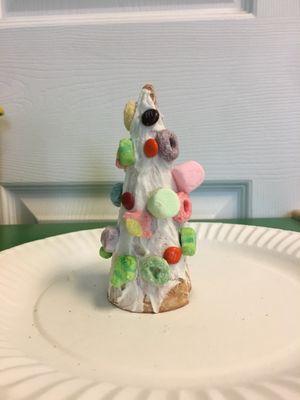 Christmas tree snack project. Simple, and fun. The kids enjoyed it!