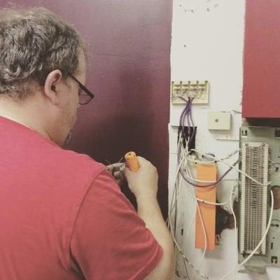 Todd adds a new network cable for DI-EL tool