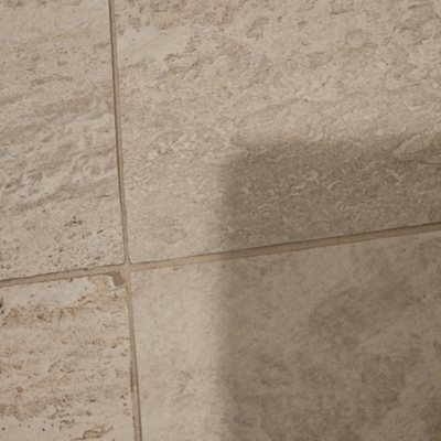 Installed chipped tile