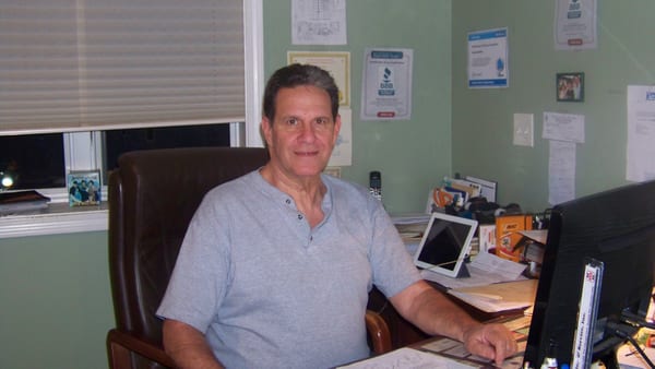 Owner Chuck Mulik in his office