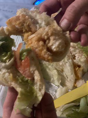 Worst poboy ever., no shrimp.  Fries had to be put in he oven because they are raw.