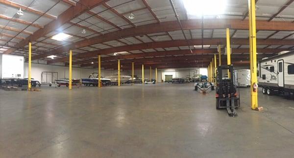 Summertime at the warehouse.  Winter looks a whole lot different!