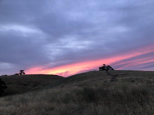 Sun rising  at 530am hike