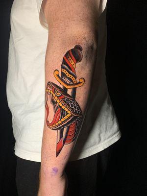 Traditional snake and dagger