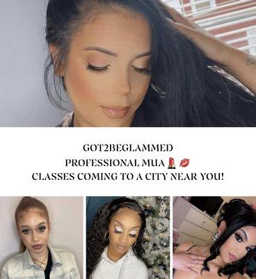 Looking for a new career? Become a professional makeup artist! Create your own schedule and travel the world! Classes available!