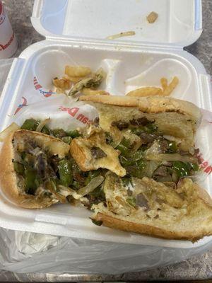 Beef Philly sandwich