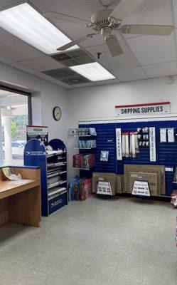 The Shipping Supplies area at the USPS - Battleground Office in Greensboro, NC.