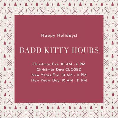 Holiday hours